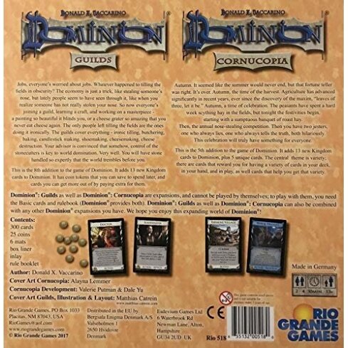 Dominion: Guilds & Cornucopia (2015) Board Game Expansion 1 Dominion: Guilds & Cornucopia (2015) Board Game Expansion 1