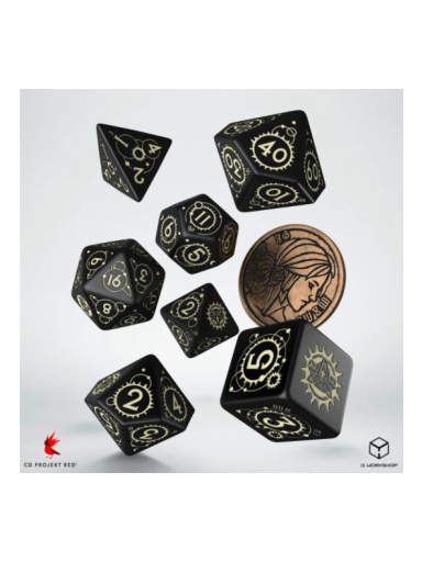 The Witcher Dice Set Ciri - The Zireael (7 & unique coin) (Kauliukai)