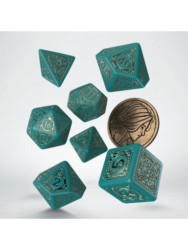 The Witcher Dice Set Triss - The Beautiful Healer (7 & unique coin) (Kauliukai)