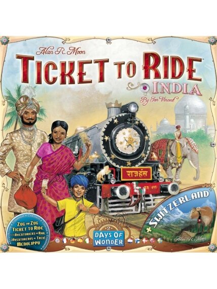 Ticket To Ride Map Collection #2 India-Switzerland Papildymas Ticket To Ride Map Collection #2 India-Switzerland Papildymas
