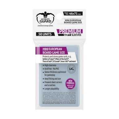 Ultimate Guard Board Game Sleeves (50 Įmaučių) - Mini European