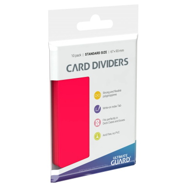 Ultimate Guard Card Dividers Standard Size (10) - Red