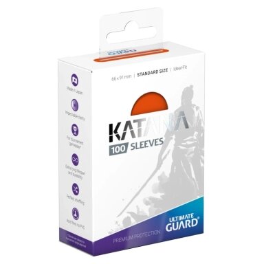 Ultimate Guard Katana Sleeves Standard Size (100) - Orange