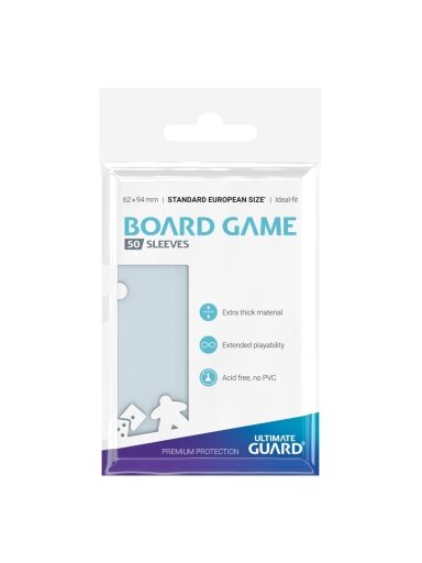 Ultimate Guard Board Game Sleeves (50 Įmaučių) - Standard European