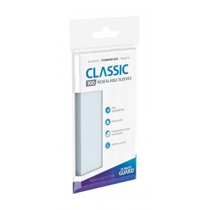Ultimate Guard Classic Sleeves Standard Size (100 Įmaučių) - Resealable Ultimate Guard Classic Sleeves Standard Size (100 Įmaučių) - Resealable
