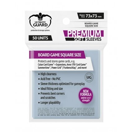 Ultimate Guard Premium Soft Sleeves for Board Game Cards Square (50 Įmaučių) Ultimate Guard Premium Soft Sleeves for Board Game Cards Square (50 Įmaučių)