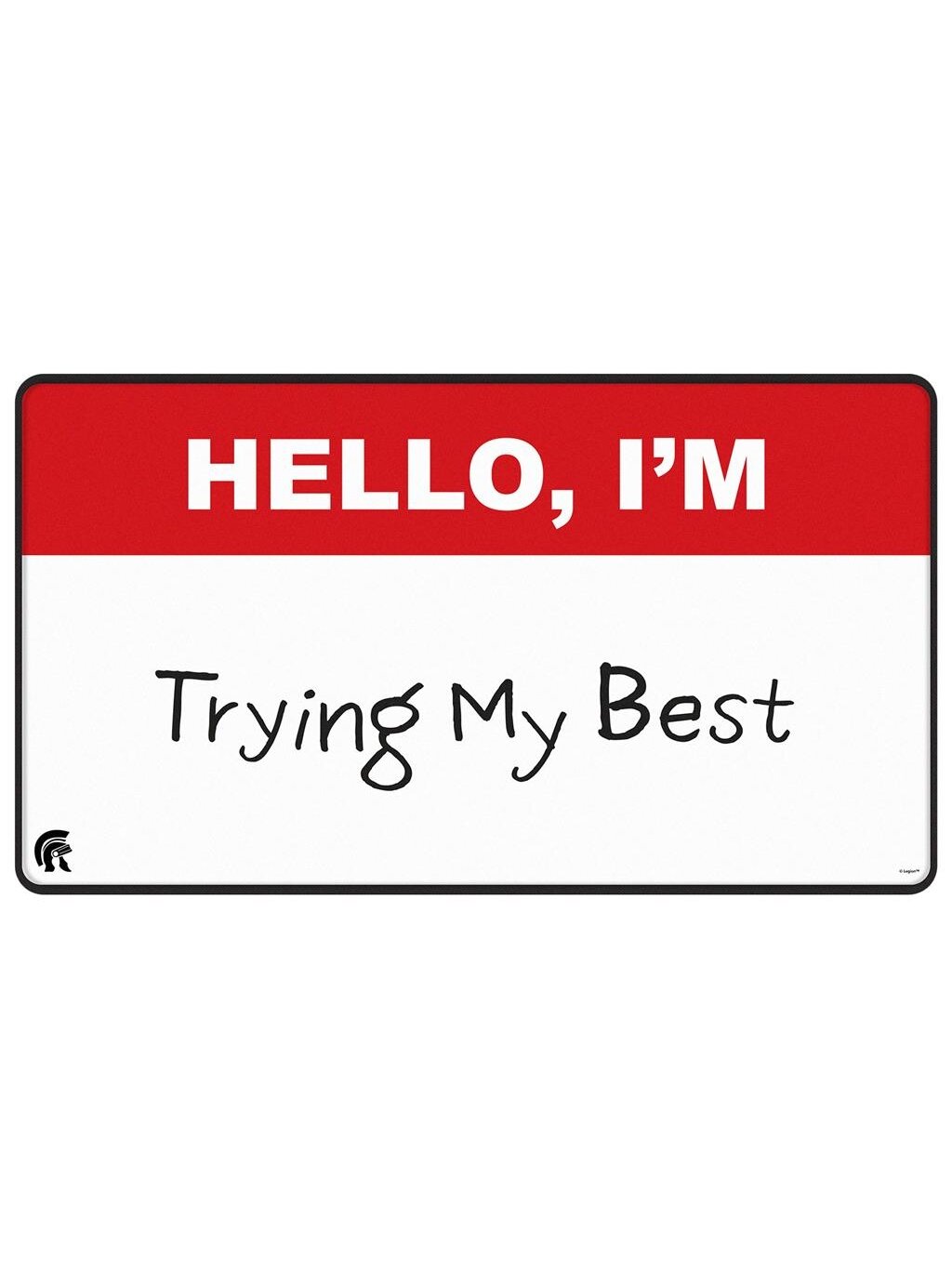 UP - I’m Trying - Black Stitched-edge Žaidimų Kilimėlis UP - I’m Trying - Black Stitched-edge Žaidimų Kilimėlis