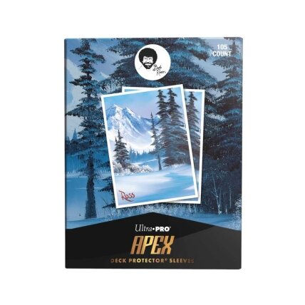 UP - Bob Ross - Winter Paradise 105ct APEX Deck Protector Sleeves for Tabletop Gaming UP - Bob Ross - Winter Paradise 105ct APEX Deck Protector Sleeves for Tabletop Gaming