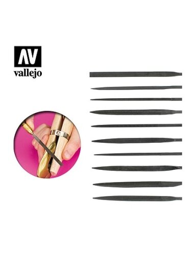 Vallejo - Tools - Budget needle file set (10) adatos