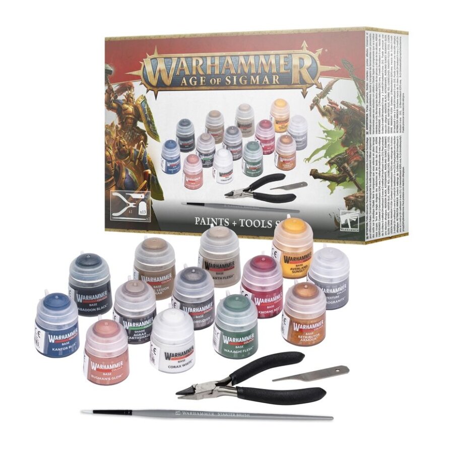 Warhammer Age of Sigmar: Paints + Tools Set Warhammer Age of Sigmar: Paints + Tools Set